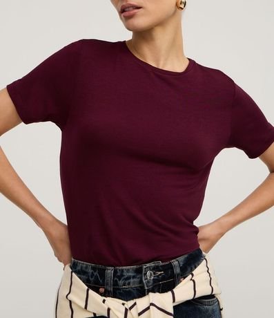 Blusa Básica en Viscosa con Cuello Redondo 4