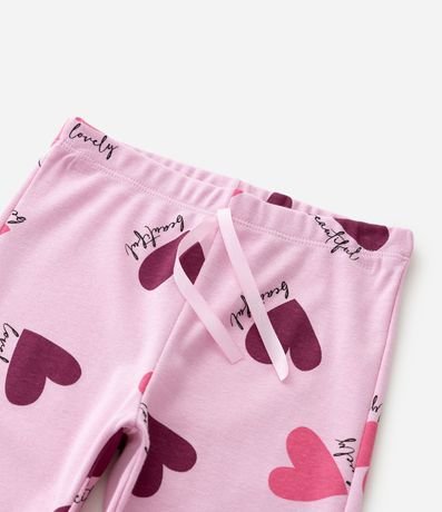Pijama Infantil Largo en Rib acanalada con Estampado de Corazones – Talle 5 a 14 años 10
