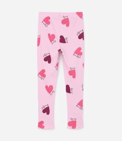 Pijama Infantil Largo en Rib acanalada con Estampado de Corazones – Talle 5 a 14 años 6