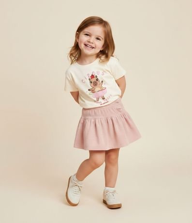 Remera Infantil Relaxed con Estampa de Capivara - Talle 1 a 6 años 1