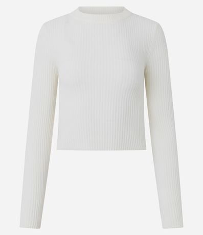 Blusa Manga Larga en Chenille con Cuello Colada
