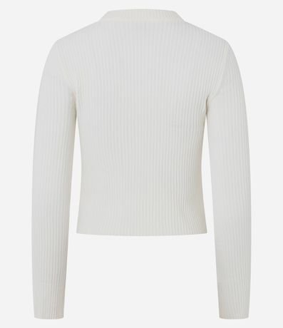 Blusa Manga Larga en Chenille con Cuello Colada 3