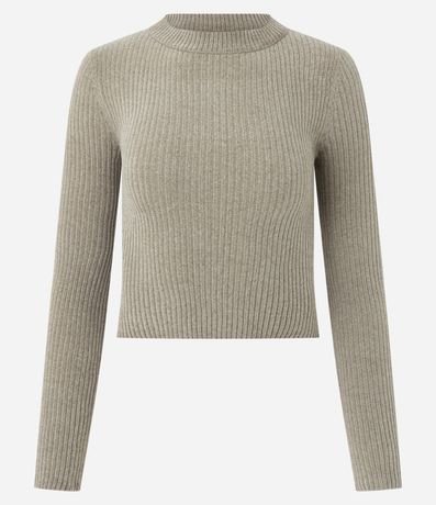 Blusa Manga Larga en Chenille con Cuello Colada 2