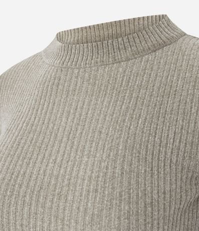 Blusa Manga Larga en Chenille con Cuello Colada 3