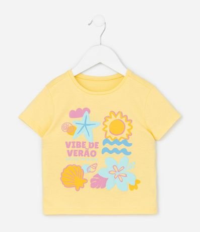Remera Infantil con Estampado Ícones De Verano – Talle 1 a 5/6