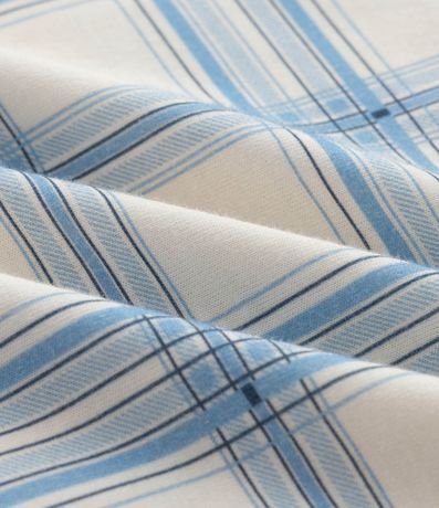 Pijama Infantil Largo en Media Malla con Estampado de Cuadros y Lettering – Talle 7 a 16 años 7