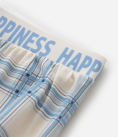 Pijama Infantil Largo en Media Malla con Estampado de Cuadros y Lettering – Talle 7 a 16 años 8