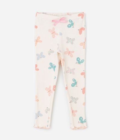Pijama Infantil en Rib con Estampa de Mariposas – Talle 1 a 6 años 5