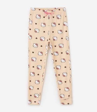 Pijama Larga Infantil Hello Kitty con Estampa - Talle 5 a 14 años 6