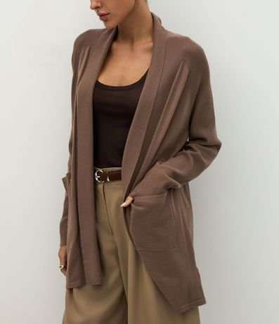 Cardigan Alargado en Punto 3