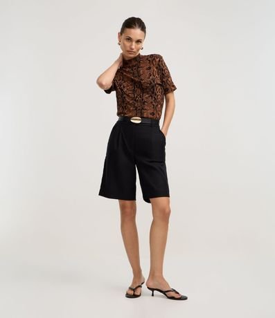 Blusa Acanalada en Rib con Estampa Cobra 2