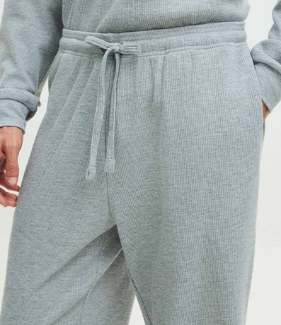 Pijama Largo con Textura Waffle 4