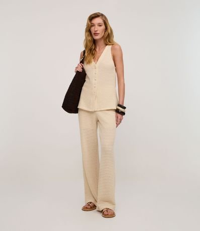 Chaleco Efecto Ganchillo con Breteles Anchos 3