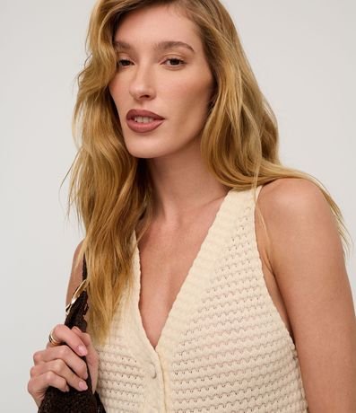 Chaleco Efecto Ganchillo con Breteles Anchos 4