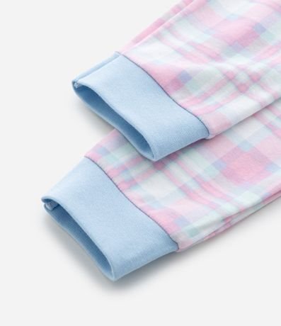 Pijama Infantil Largo Estampa de cuadros y Stitch - Talle 5 a 14 años 8