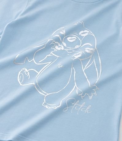 Pijama Infantil Largo Estampa de cuadros y Stitch - Talle 5 a 14 años 11