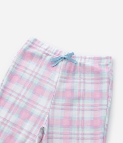 Pijama Infantil Largo Estampa de cuadros y Stitch - Talle 5 a 14 años 6