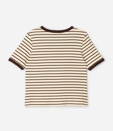 Blusa Baby Look en Rib Rayada Curve & Plus Size 5