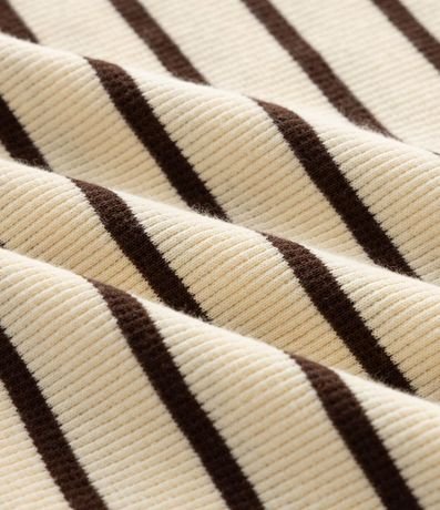 Blusa Baby Look en Rib Rayada Curve & Plus Size 6