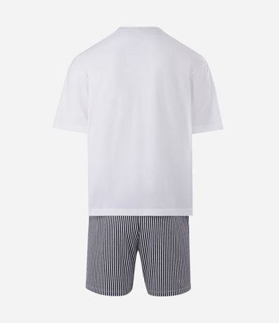 Pijama Corto en Algodón con Remera Estampada Garfield y Shorts Listrado 6