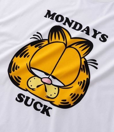 Pijama Corto en Algodón con Remera Estampada Garfield y Shorts Listrado 9
