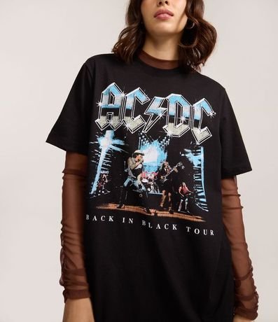 Remera en Algodón con Estampa de la Banda AC/DC 3