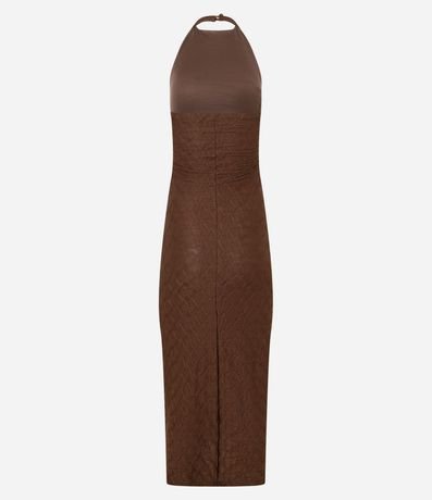 Vestido New Midi Frente Única con Textura 6