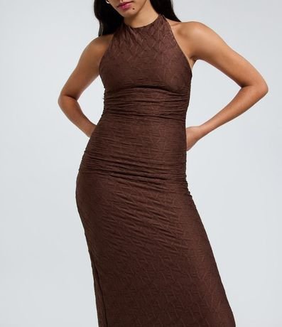 Vestido New Midi Frente Única con Textura 2