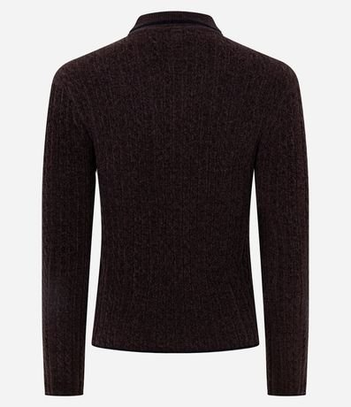 Blusa Femenina Slim en Tricot con Cuello Polo 7