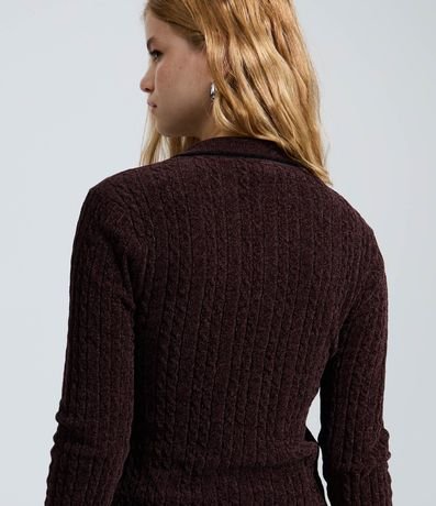 Blusa Femenina Slim en Tricot con Cuello Polo 4