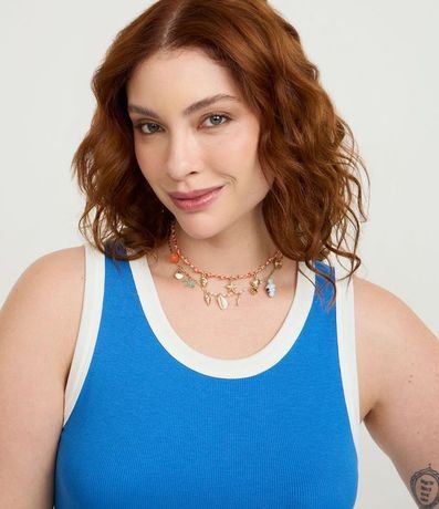 Blusa con Biés Contrastantes Curve & Plus Size 3