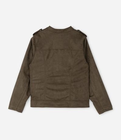 Campera Biker en Gamuza con Cremallera en los Bolsillos Curve & Plus Size 2