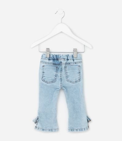 Pantalón Infantil en Jeans Flare con Moña en el Ruedo  – Talle 3 a 18 Meses 2