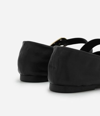 Zapatilla de Cuero con Hebilla Quadrada 5