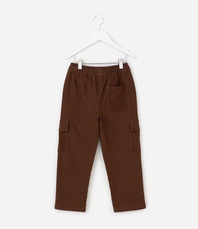 Pantalón Infantil Jogger en Sarga con Bolsillo Cargo - Talle 5 a 14 años 3