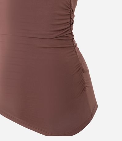 Blusa Media Malla con Breteles Finos y Frunzidos en los Laterales 4