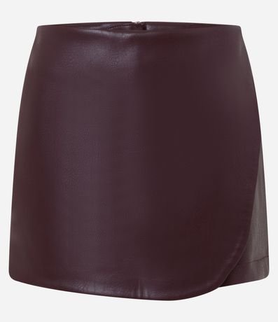 Short Pollera en PU con Traspase Delantero 6