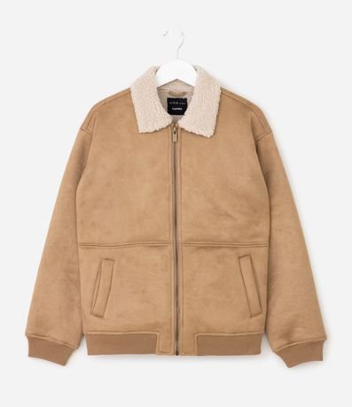 Campera Bomber Infantil en Gamuza con Sherpa Interno – Talle 5 a 14 años 2