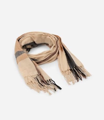 Bufanda en Franela con Estampado de Cuadros 2