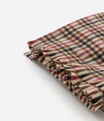 Bufanda en Franela con Estampa de Cuadros 3