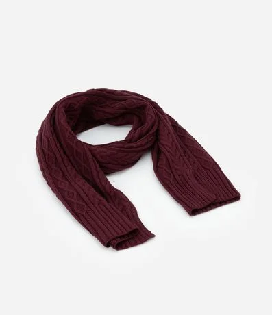 Bufanda en Punto con Textura Trenzada 2