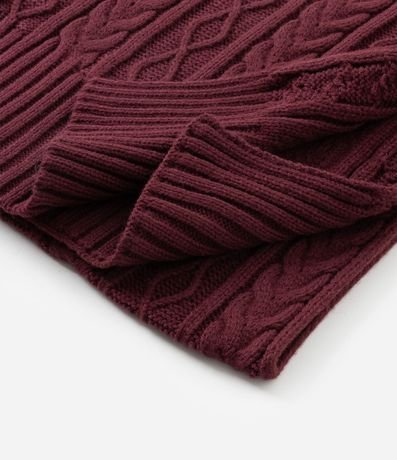 Bufanda en Punto con Textura Trenzada 4