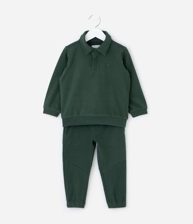 Conjunto Infantil con Saco Cuello Polo y Pantalón con Recortes – Talle 1 a 5/6 años 2