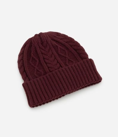 Gorro en Punto con Textura Trenzada 2