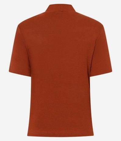 Blusa Regular en Rib con Cuello Alto 3
