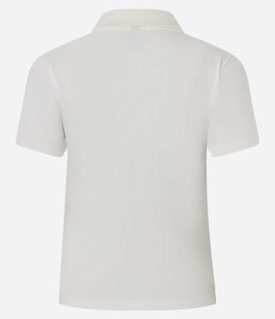 Polo Manga Corta en Rib con Detalle Listrado en el Hombro 3