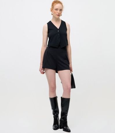 Chaleco sin Mangas en Punto Roma con Botones 2