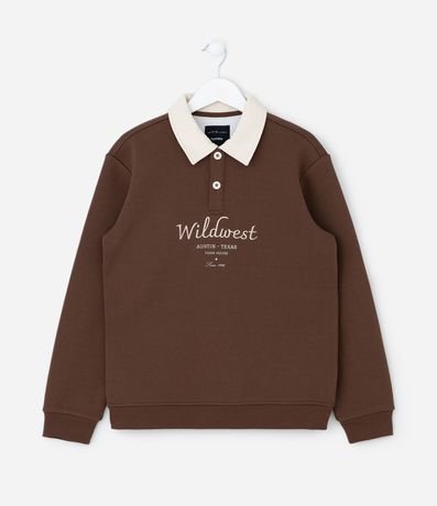 Saco en Media Malla con Cuello Polo y Forro Polar - Talle 5 a 14 años