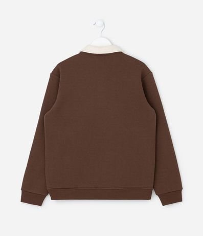 Saco en Media Malla con Cuello Polo y Forro Polar - Talle 5 a 14 años 2