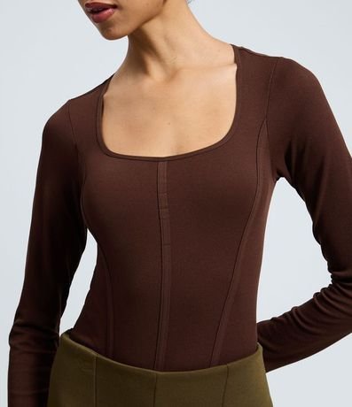 Body en Poliamida Seamless y Escote Cuadrado 3